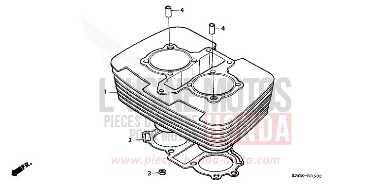 CYLINDRE de CB Two Fifty EMINENCE RED METALLIC (R227) de 1999